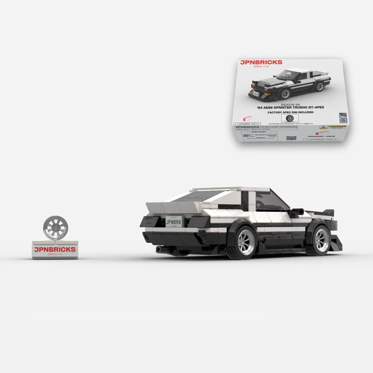 JPNBricks 1984 AE86 Sprinter Trueno GT-Apex Brick Car Model Kit