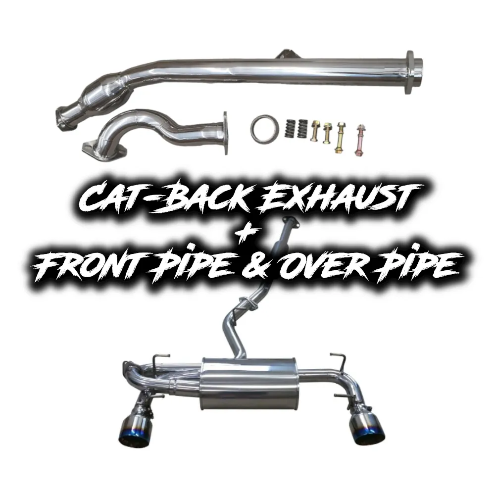 Cat-Back Exhaust + Front Pipe & Over Pipe – Toyota 86 / Subaru BRZ 12-21, 22+